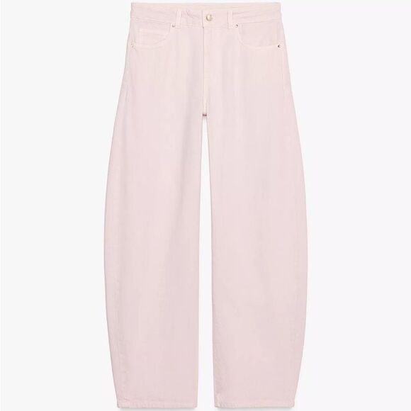 ZARA HIGH WAIST BARREL JEANS ZW COLLECTION - Picture 5 of 9
